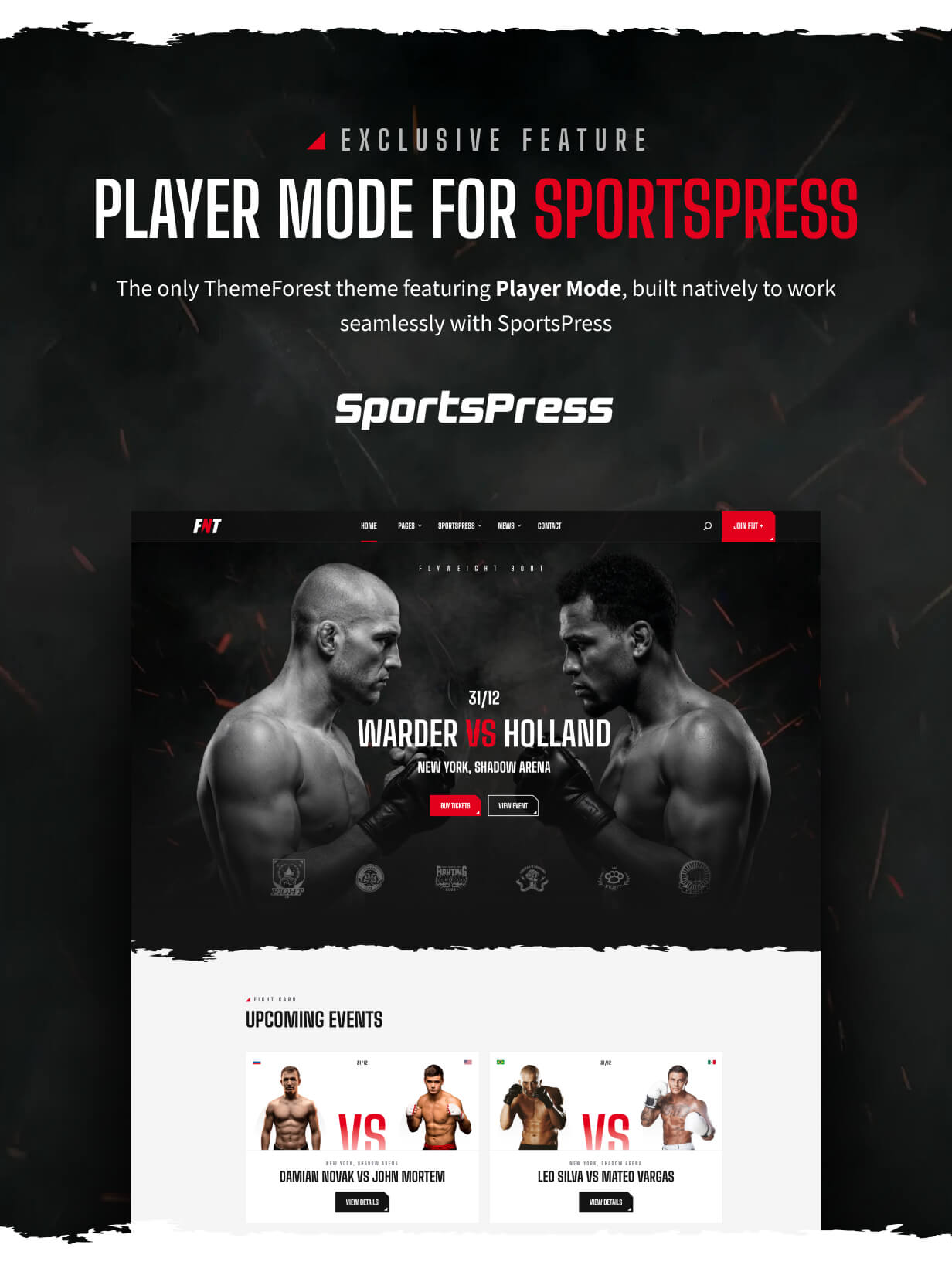 Spielermodus für SportsPress